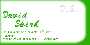 david spirk business card